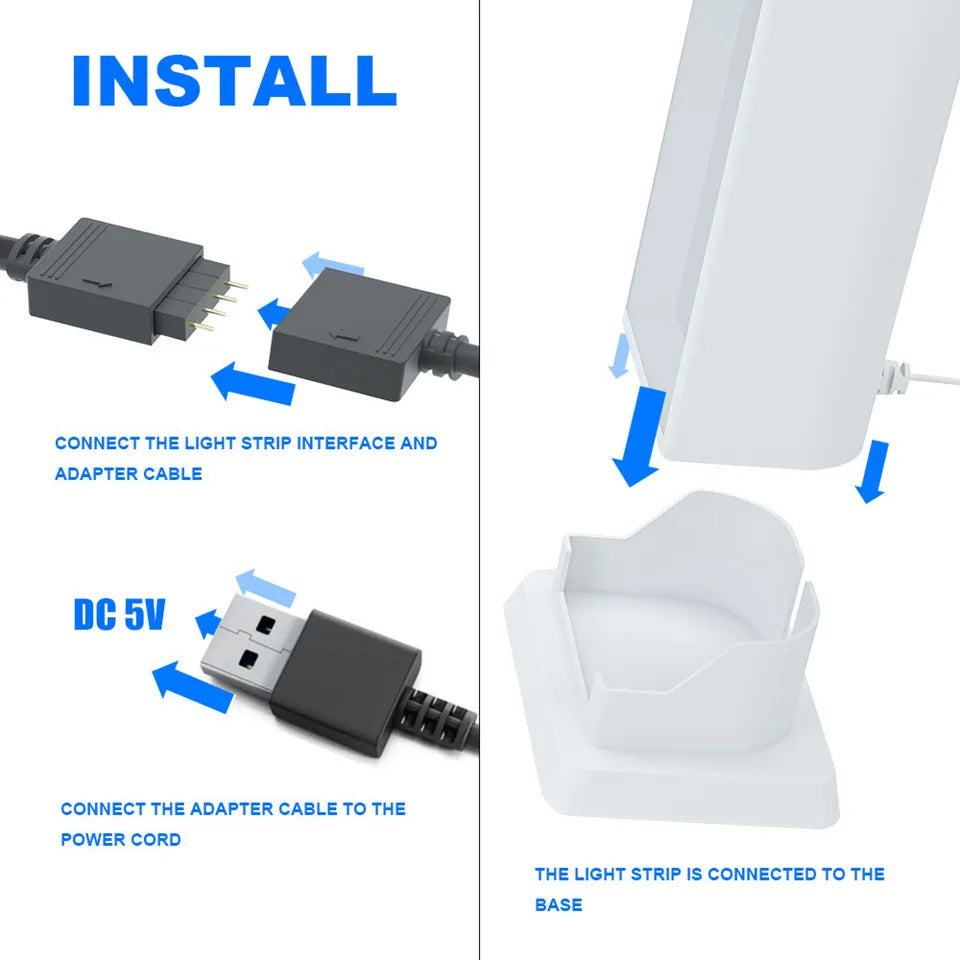 RGB LED Light A Pair Room Decor Abyss Lamp Bluetooth Ambient Night Light Desktop Mood Lighting for TV PC Gaming Christmas Gift