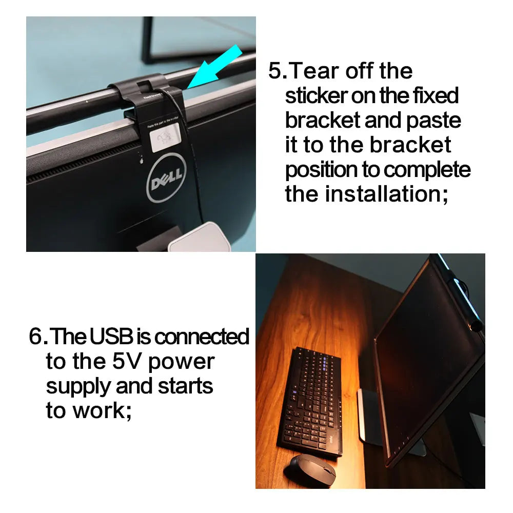 LED Desk Lamp Monitor Light Bar Eye-Care Stepless Dimming Lighting Table Lamp Computer Monitor Screen Light Bar for Work Gaming