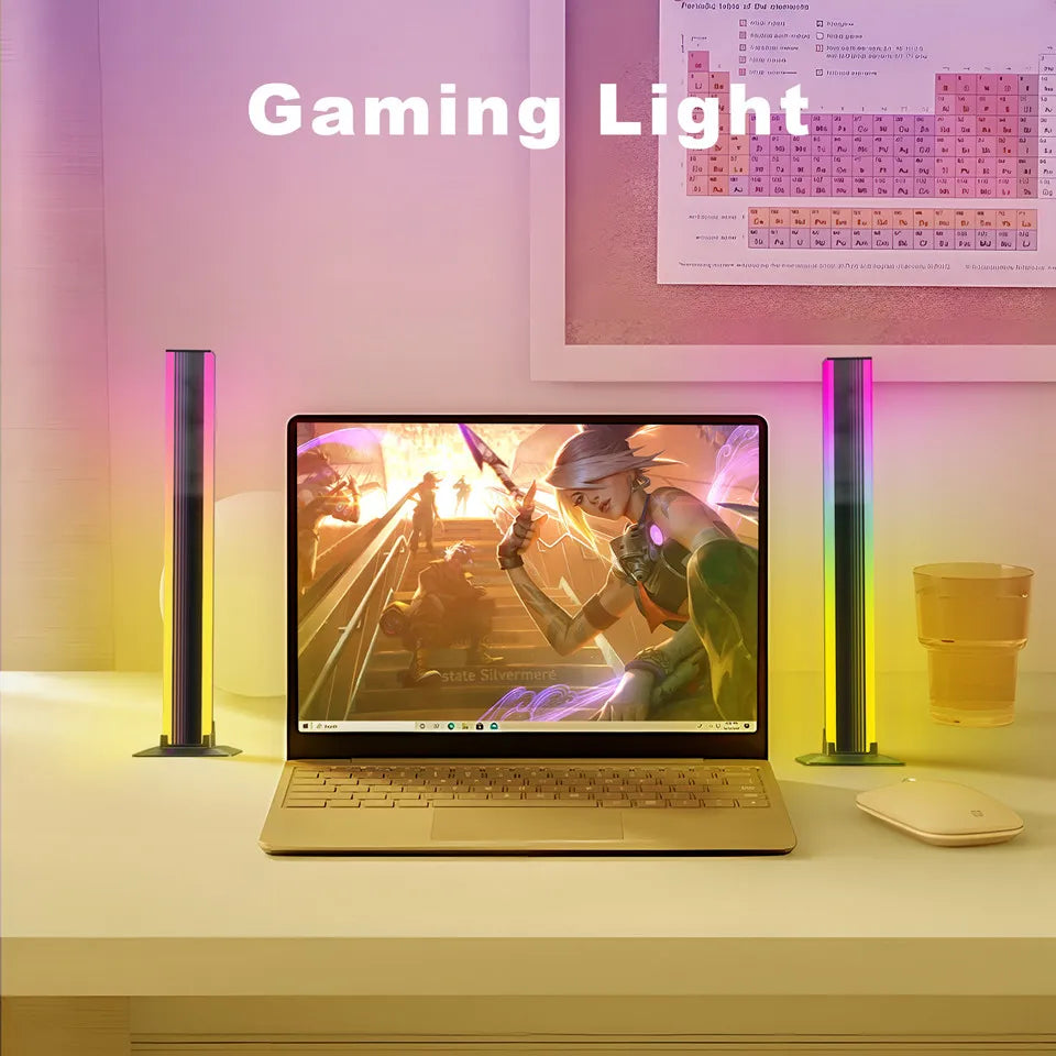 RGB LED Light A Pair Room Decor Abyss Lamp Bluetooth Ambient Night Light Desktop Mood Lighting for TV PC Gaming Christmas Gift