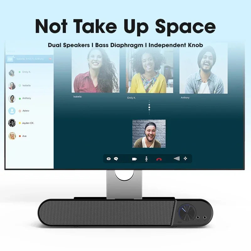 Hot Sale Computer Speakers Sound Box USB Wired High Quality Subwoofer Sound Bar for Tv PC Laptop Phone MP4 Reg Led Light