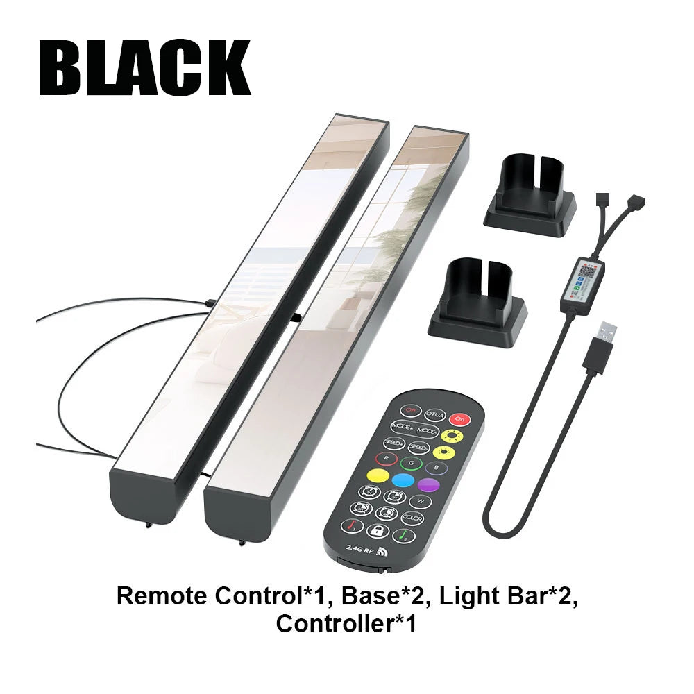 RGB LED Light A Pair Room Decor Abyss Lamp Bluetooth Ambient Night Light Desktop Mood Lighting for TV PC Gaming Christmas Gift