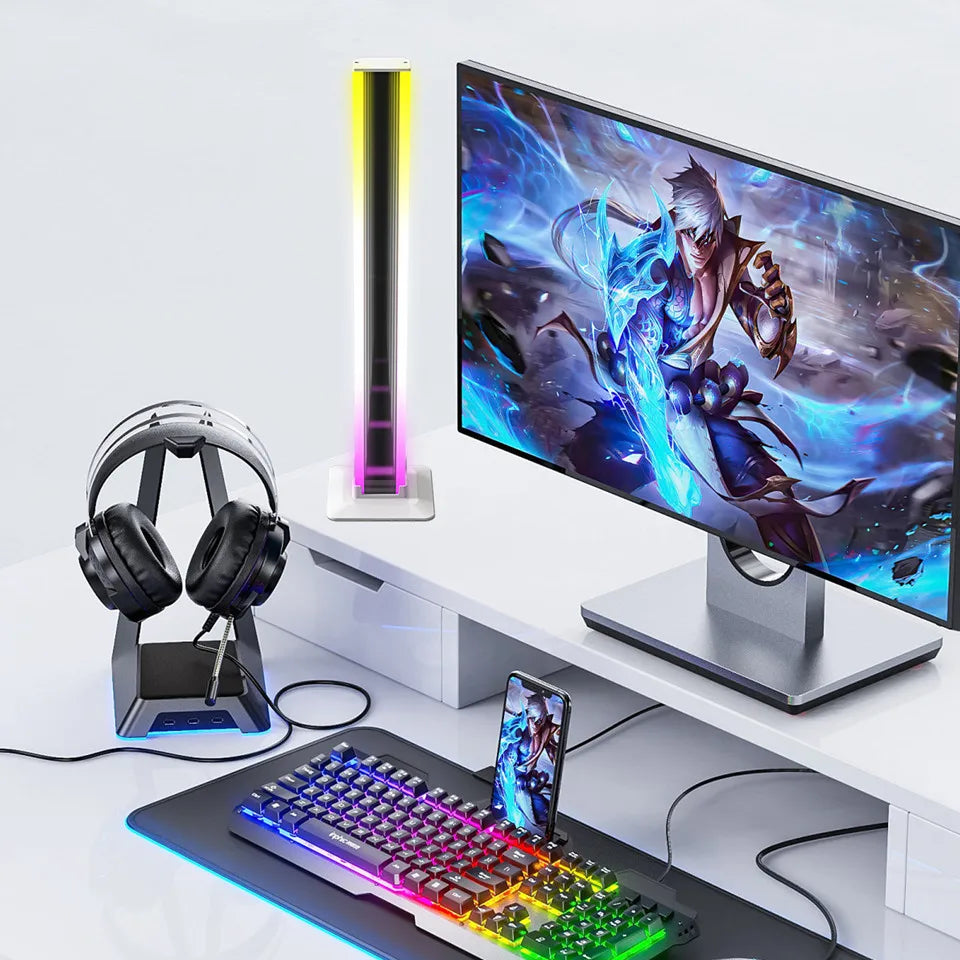 RGB LED Light A Pair Room Decor Abyss Lamp Bluetooth Ambient Night Light Desktop Mood Lighting for TV PC Gaming Christmas Gift