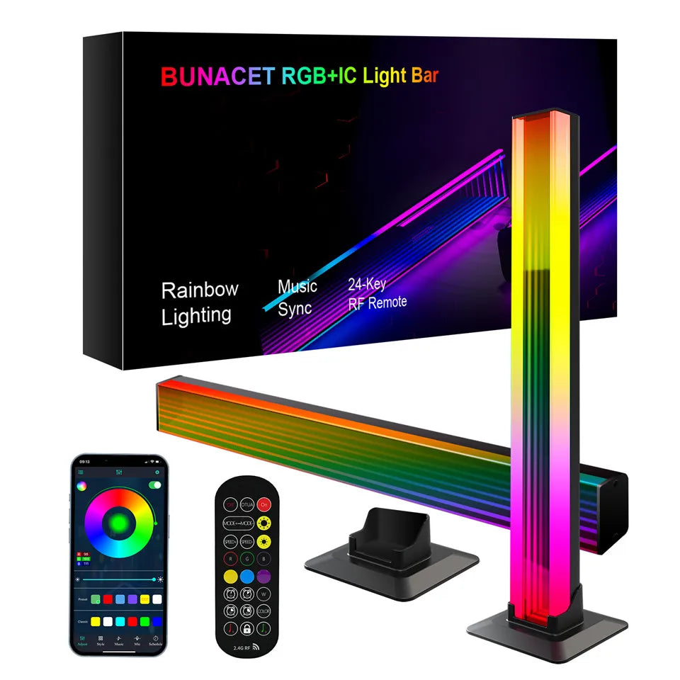 RGB LED Light A Pair Room Decor Abyss Lamp Bluetooth Ambient Night Light Desktop Mood Lighting for TV PC Gaming Christmas Gift