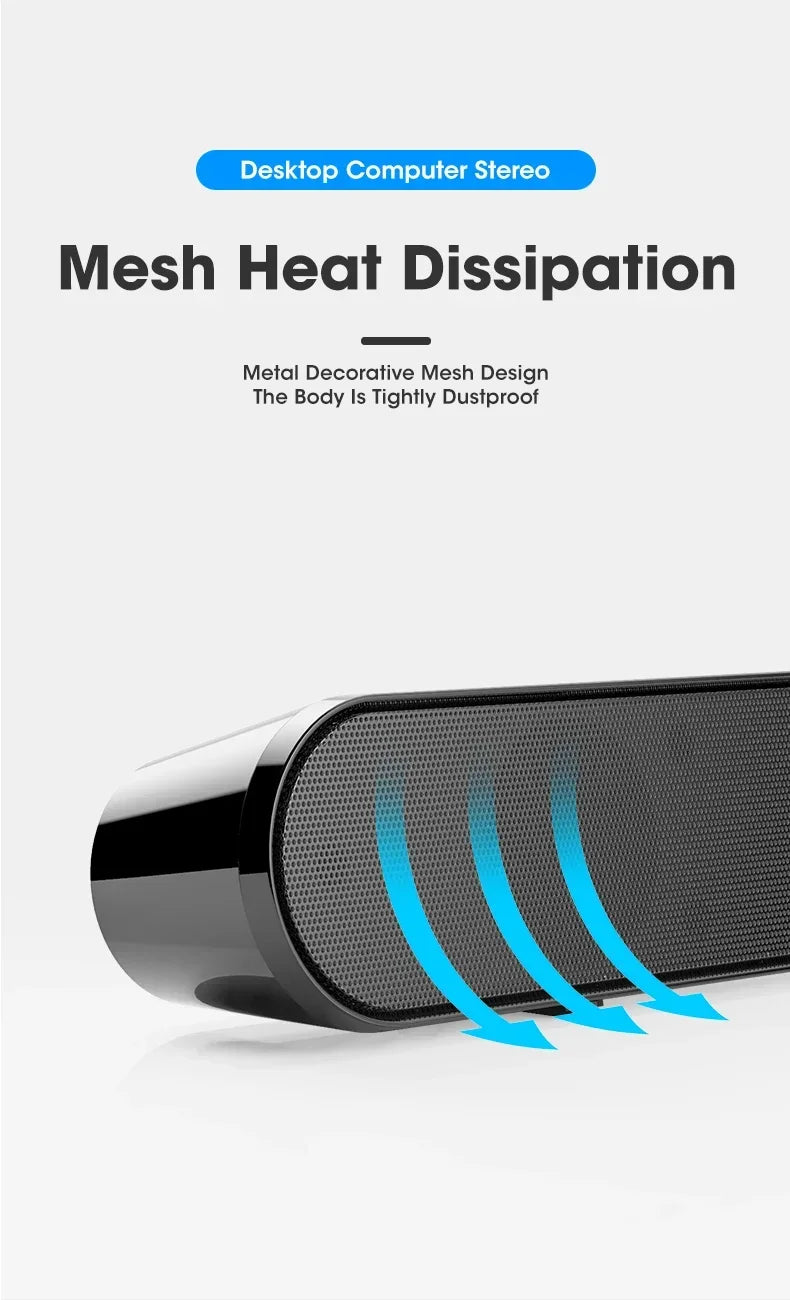 Hot Sale Computer Speakers Sound Box USB Wired High Quality Subwoofer Sound Bar for Tv PC Laptop Phone MP4 Reg Led Light