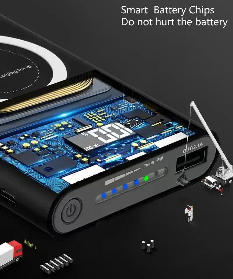 Wireless Power Bank 20000mAh Two-way Super-Fast Charging Power Bank Portable Type-c External Battery Pack Charger Universal