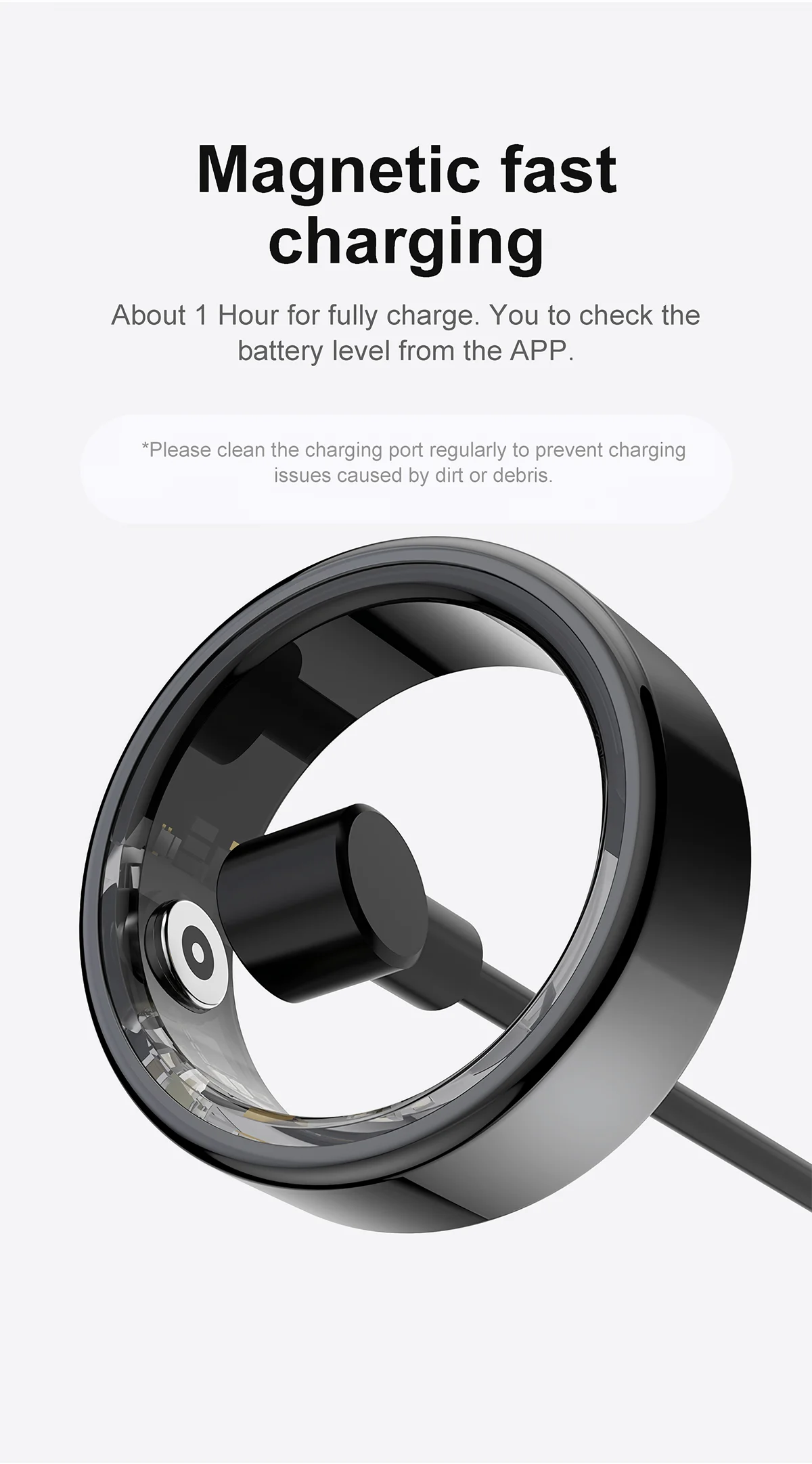 Smart Ring Multi-sports Modes Pedometer Fitness Tracker Health Monitoring IP68 Waterproof Military Grade Smart Ring