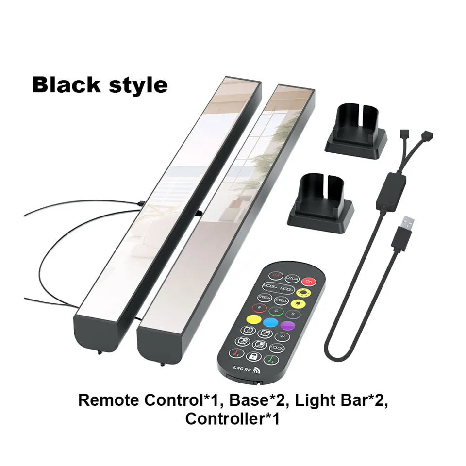 RGB LED Light A Pair Room Decor Abyss Lamp Bluetooth Ambient Night Light Desktop Mood Lighting for TV PC Gaming Christmas Gift