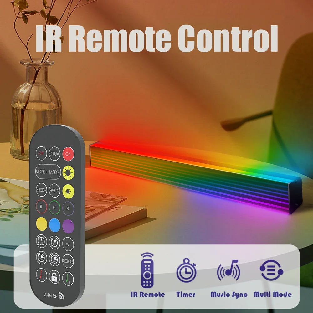 RGB LED Light A Pair Room Decor Abyss Lamp Bluetooth Ambient Night Light Desktop Mood Lighting for TV PC Gaming Christmas Gift