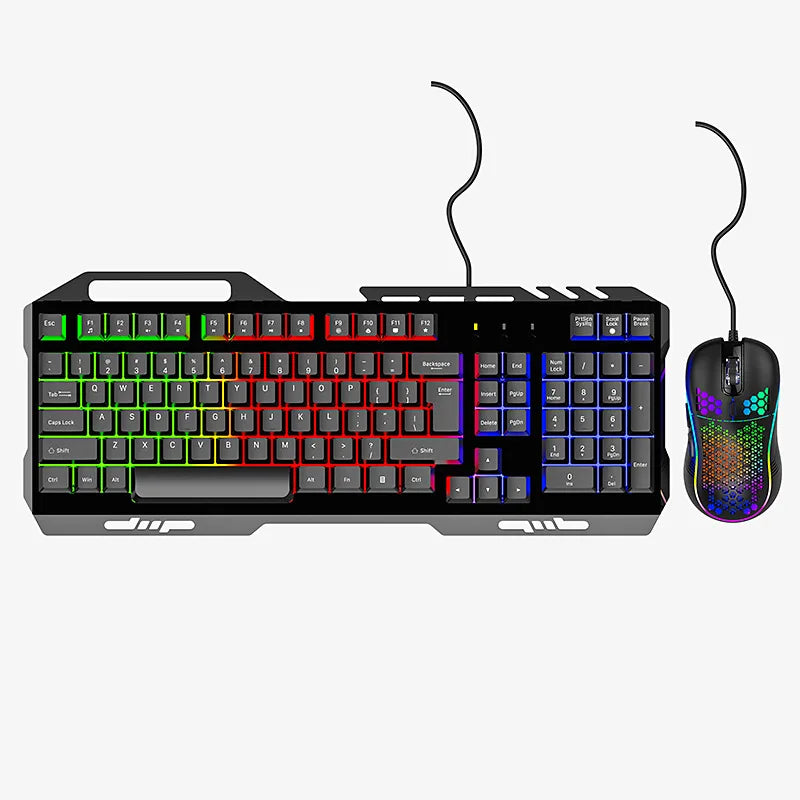 K320 wired gaming keyboard and mouse suit for business office and e-sports games