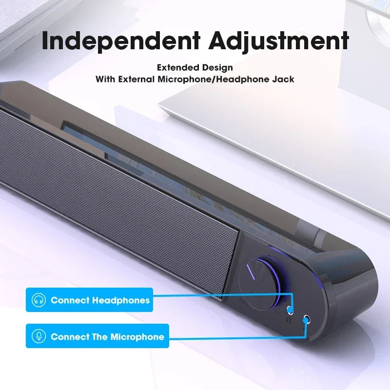 Hot Sale Computer Speakers Sound Box USB Wired High Quality Subwoofer Sound Bar for Tv PC Laptop Phone MP4 Reg Led Light