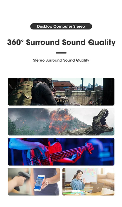 Hot Sale Computer Speakers Sound Box USB Wired High Quality Subwoofer Sound Bar for Tv PC Laptop Phone MP4 Reg Led Light