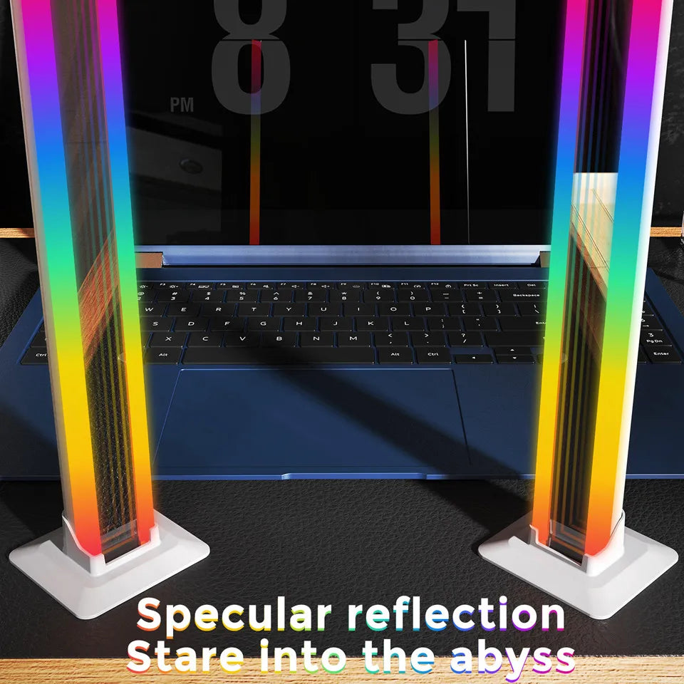 RGB LED Light A Pair Room Decor Abyss Lamp Bluetooth Ambient Night Light Desktop Mood Lighting for TV PC Gaming Christmas Gift