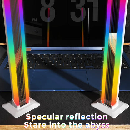 RGB LED Light A Pair Room Decor Abyss Lamp Bluetooth Ambient Night Light Desktop Mood Lighting for TV PC Gaming Christmas Gift