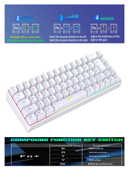 Keyboard and mouse combo backlight kit gamer white key board offers combo computer wired keyboards mouses home office teclado