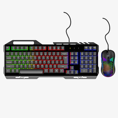 K320 wired gaming keyboard and mouse suit for business office and e-sports games