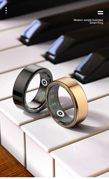 Smart Ring Multi-sports Modes Pedometer Fitness Tracker Health Monitoring IP68 Waterproof Military Grade Smart Ring
