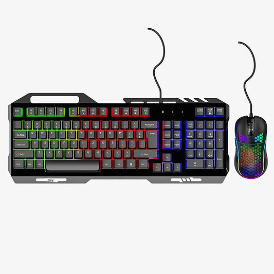 K320 wired gaming keyboard and mouse suit for business office and e-sports games