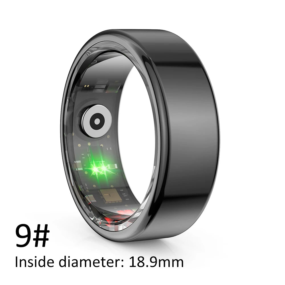 Smart Ring Multi-sports Modes Pedometer Fitness Tracker Health Monitoring IP68 Waterproof Military Grade Smart Ring